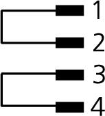 Abschlussstück, M12, Stecker, gerade, 4-polig