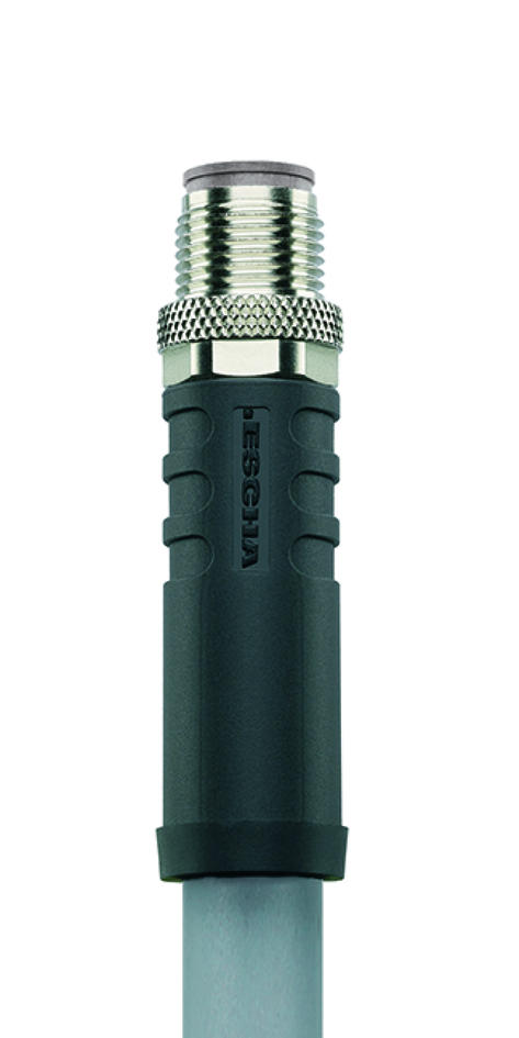 M12, female, straight, 4+FE, L-coded, M12, male, straight, 4+FE, L-coded, POWER