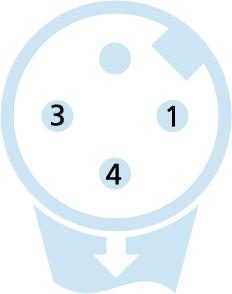 M12, female, angled, 3 poles, M12, male, angled, 3 poles, sensor-/actuator cable, high-temperature