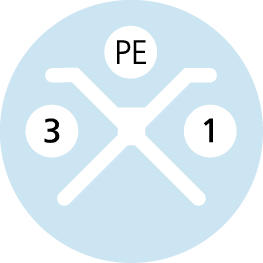 M12, Buchse, gerade, 2+PE, S-codiert, M12, Stecker, gerade, 2+PE, S-codiert, POWER