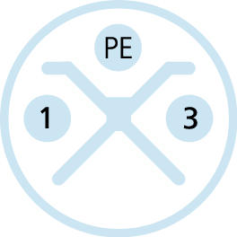 M12, Buchse, gerade, 2+PE, S-codiert, M12, Stecker, gerade, 2+PE, S-codiert, POWER