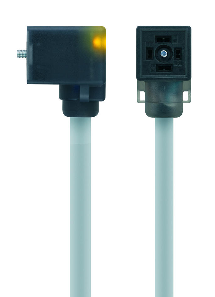 Ventilstecker, Bauform C, 2+PE gebrückt, Z-Diode, Sensor-/Aktorleitung
