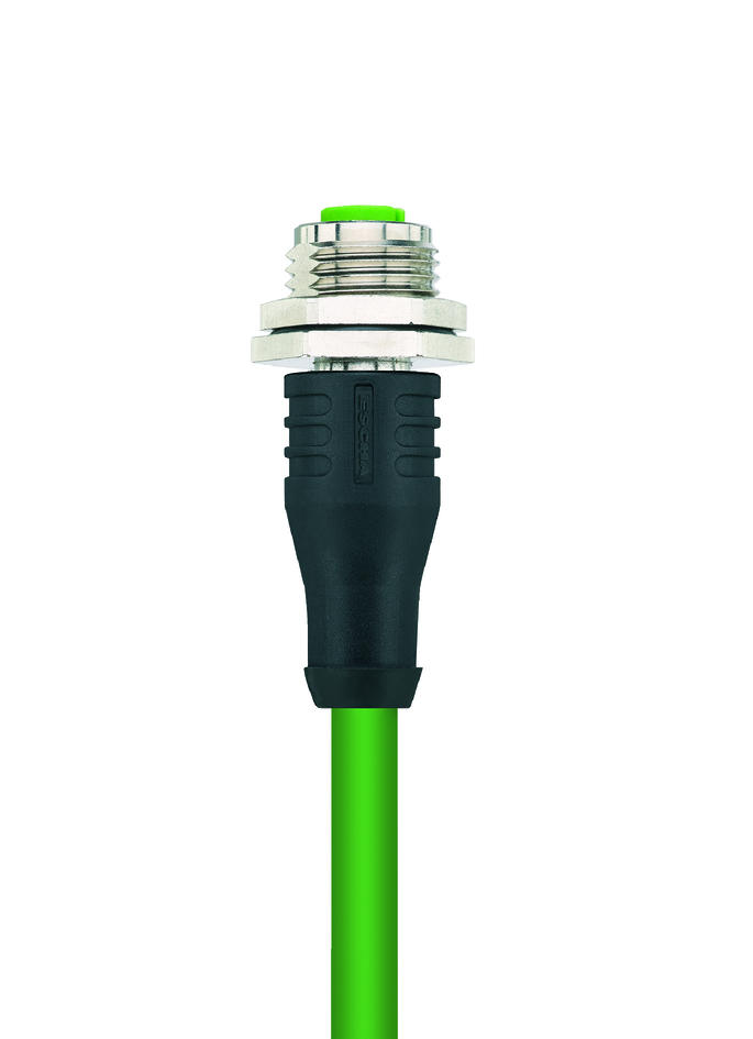 Receptacle Double-ended cordset, M12, female, straight, 8 poles, X-coded, M12, male, straight, 8 poles, X-coded, shielded, Industrial Ethernet