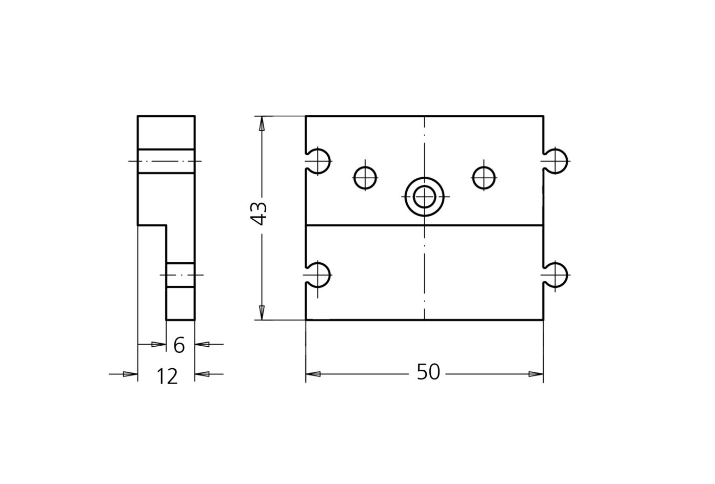 Mounting-set, S89, black