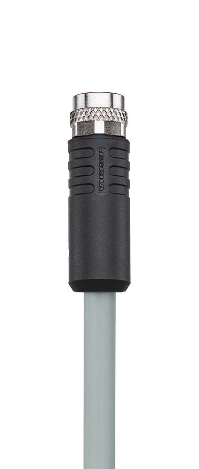 M8, 母头, 直型, 8针脚, 屏蔽, 传感器/执行器电缆