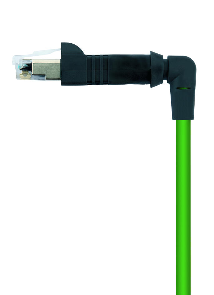 RJ45, Stecker, gewinkelt, 8-polig, RJ45, Stecker, gerade, 8-polig, geschirmt, Industrial Ethernet 100 MBit/s