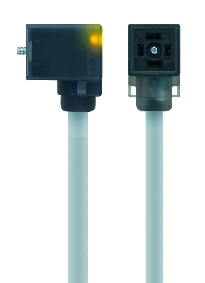 Valve connector, housing style CI, 2+PE bridged, z-diode, sensor-/actuator cable