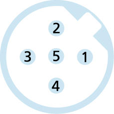Y-Verteiler, M12, Stecker, gerade, 5-polig, B-codiert, M12, Stecker, gerade, 5-polig, B-codiert, M12, Buchse, gerade, 5-polig, B-codiert, geschirmt, Profibus