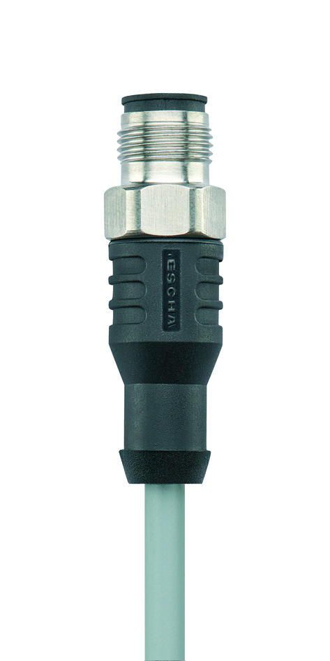 M12, Buchse, gerade, 12-polig, M12, Stecker, gerade, 12-polig, Edelstahl, Sensor-/Aktorleitung