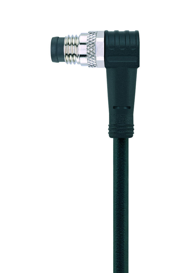 M8, female, straight, 5 poles, M8, male, angled, 5 poles, sensor-/actuator cable