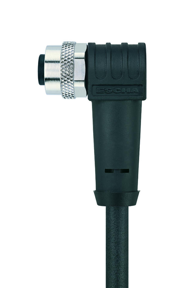 M12, female, angled, 4 poles, D-coded, RJ45, male, straight, 4 poles, shielded, rail approved