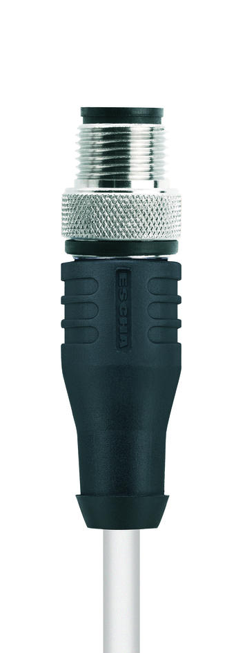 M12, male, straight, 5 poles, sensor-/actuator cable, high-temperature