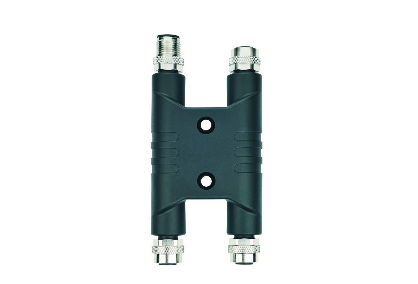 H-splitter, M12, male, straight, 4 poles, T-coded, M12, female, straight, 4 poles, T-coded, POWER