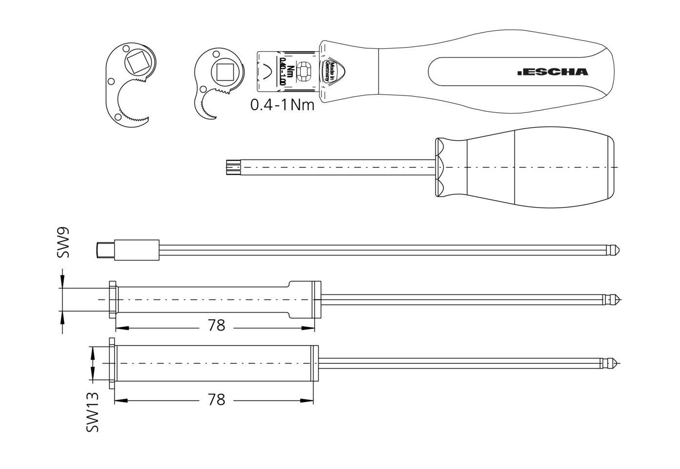 Torque-wrench set, QTY 1