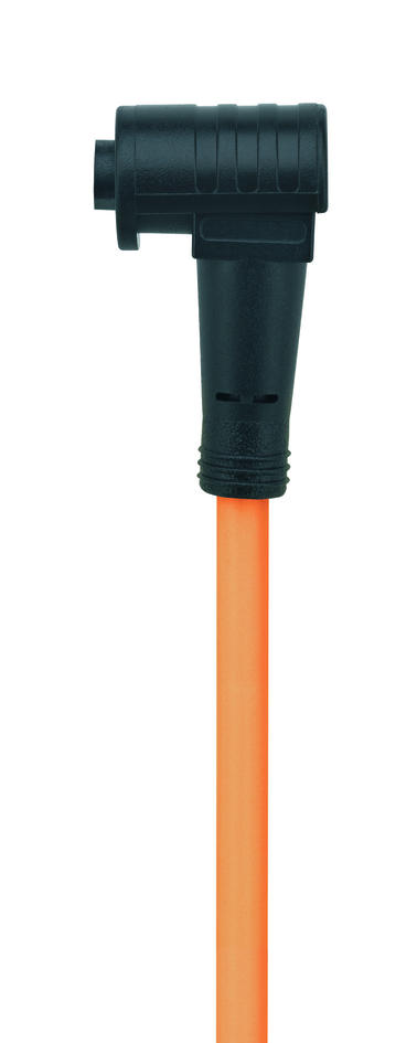 Ø8mm 快插, 母头, 弯型, 4针脚, 带锁定机制, 传感器/执行器电缆
