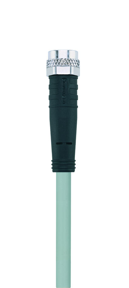 Y-splitter, M8, male, straight, 4 poles, with cable outlet, M8, female, straight, 4 poles, M8, female, straight, 4 poles