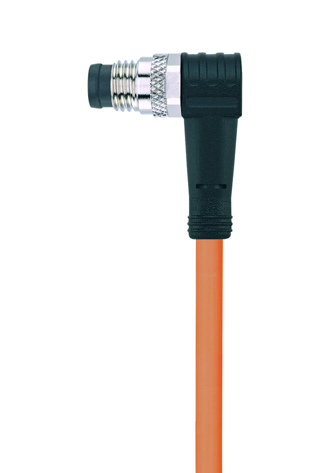 M8, male, angled, 4 poles, sensor-/actuator cable