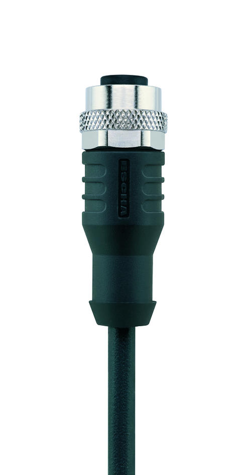 Y-splitter, M12, male, straight, 4 poles, with cable outlet, M12, female, straight, 4 poles, M12, female, straight, 4 poles