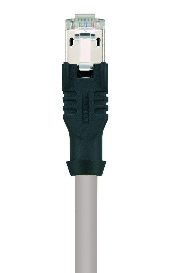 RJ45, Stecker, gerade, 8-polig, RJ45, Stecker, gerade, 8-polig, grau, geschirmt, Industrial Ethernet 10 GBit/s