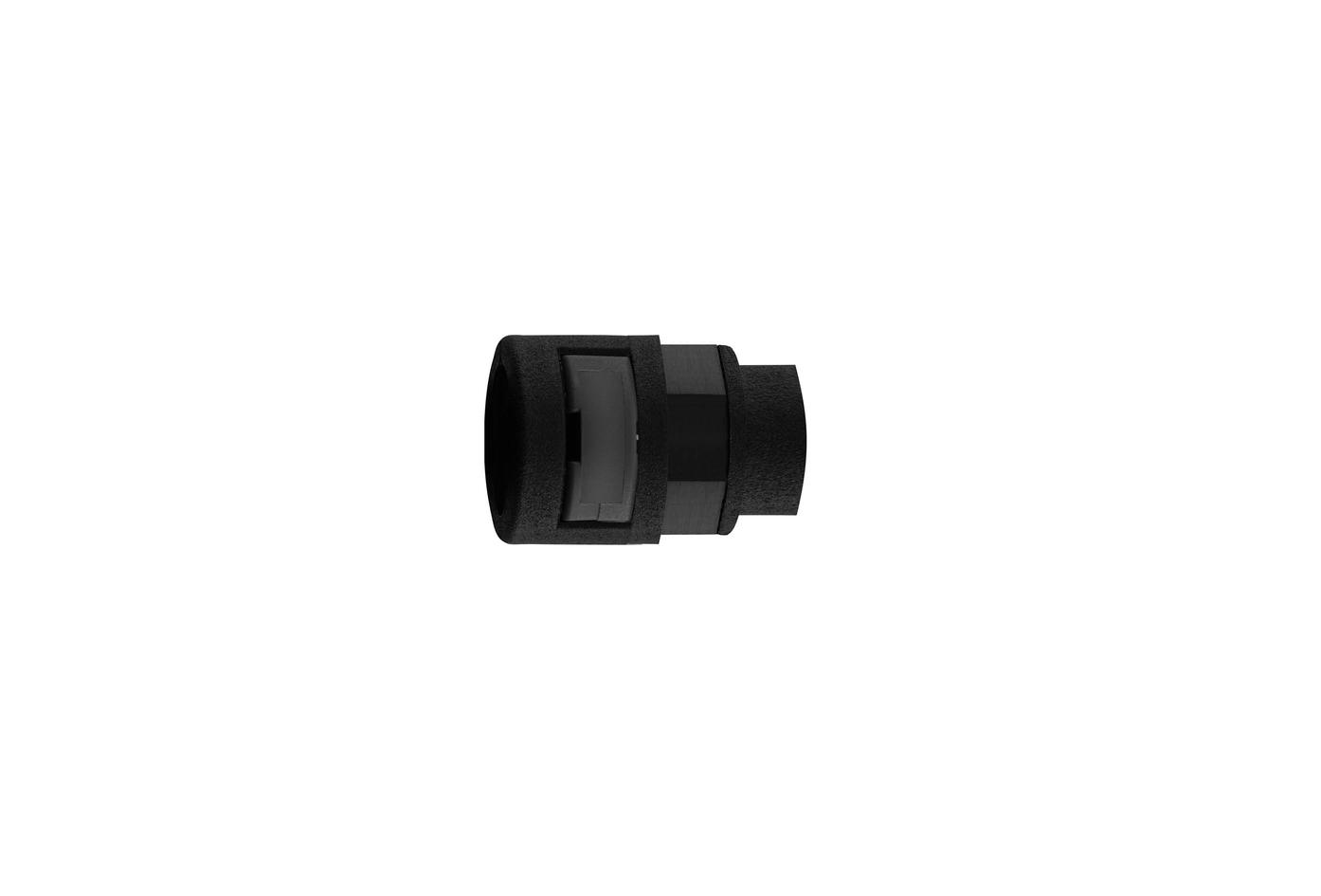 Adapter unit-set, M12x1, black, rail approved