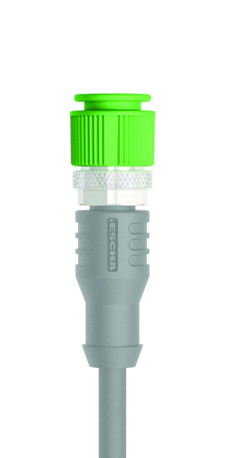 Screw cap, M12 male, green