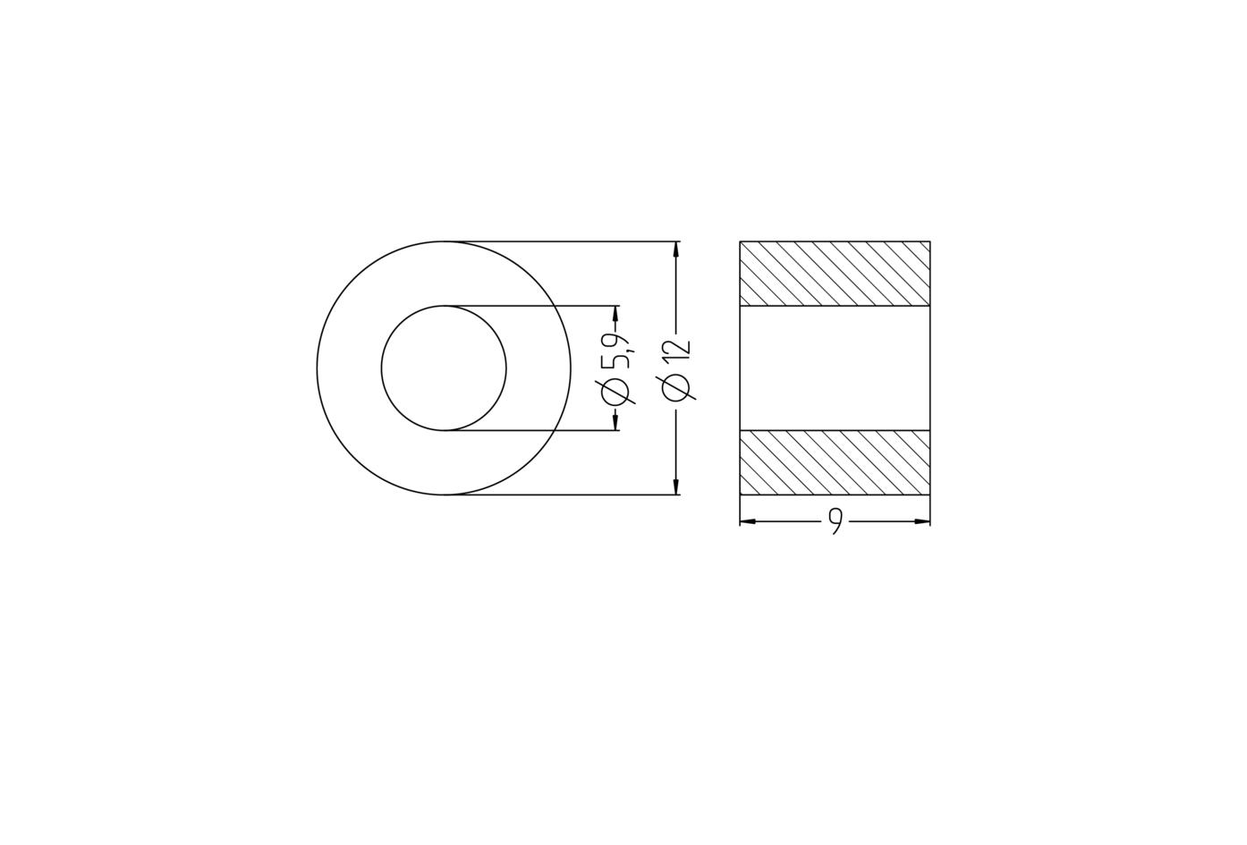 密封件 for 现场接线连接器, M12, QTY 10