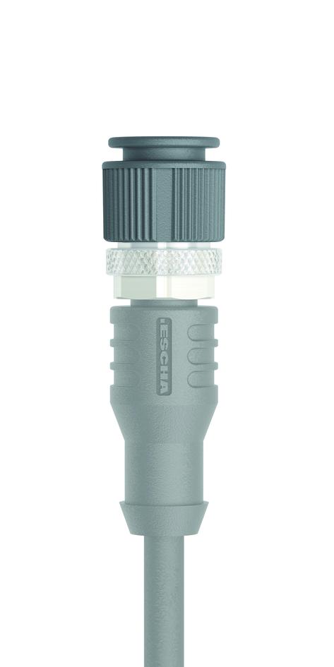 Screw cap, M12 male, grey