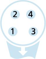M8, Stecker, gewinkelt, 4-polig, M8, Stecker, gerade, 4-polig, geschirmt, Industrial Ethernet