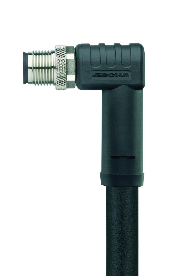 M12, female, angled, 4 poles, L-coded, M12, male, angled, 4 poles, L-coded, POWER