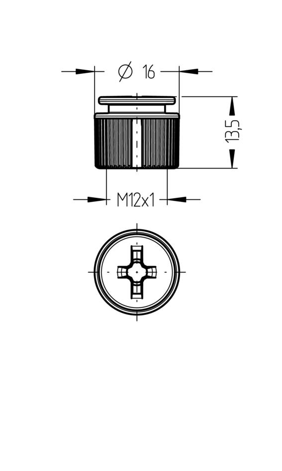 螺帽, M12 公头, 蓝色