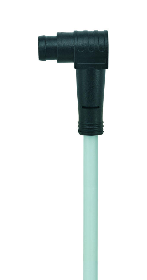 Ø8mm 快插, 公头, 弯型, 4针脚, 传感器/执行器电缆