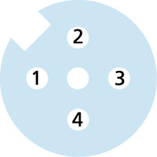 M12, female, straight, 4 poles, M12, male, straight, 4 poles, with LED, sensor-/actuator cable