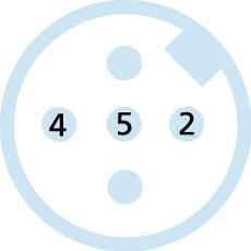Ventilstecker, Bauform A, 2+PE gebrückt, M12, Stecker, gerade, 4+PE, Transildiode