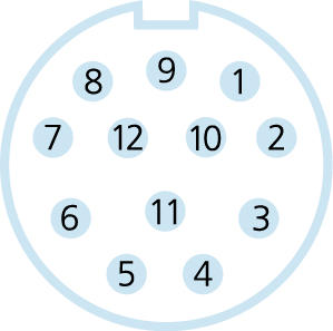 I/O-分线盒 被动, 6 ports, 顶端 连接, M12, 母头, 3+PE, M23, 公头, 12针脚