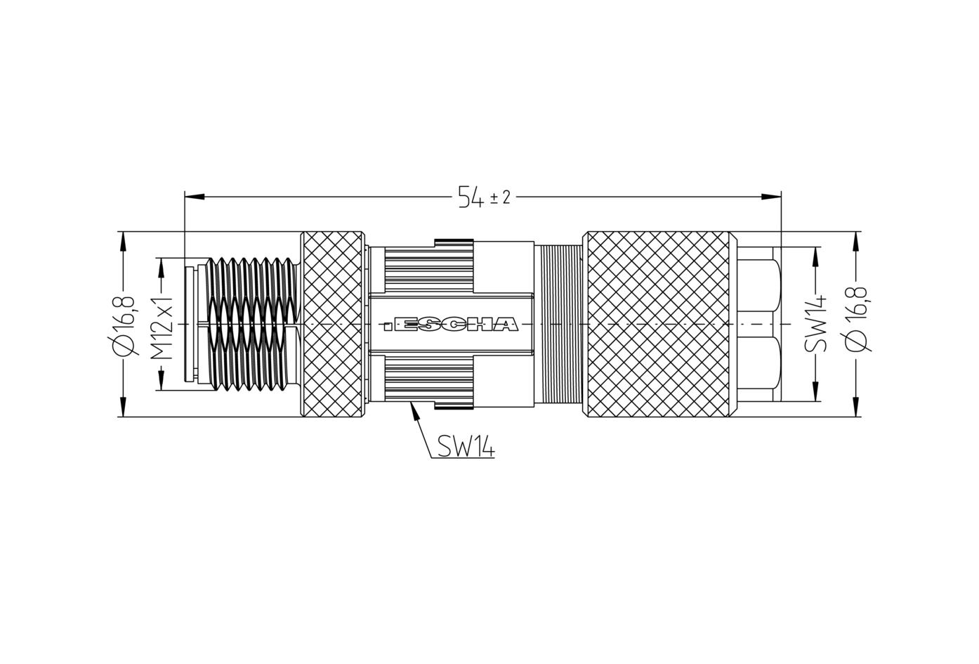 Field-wireable, M12, male, straight, 4 poles, D-coded, insulation displacement contact, shielded, 60V 4A