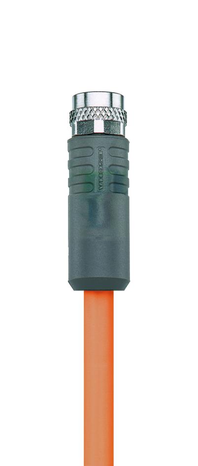 M8, female, straight, 3 poles, with LED, sensor-/actuator cable
