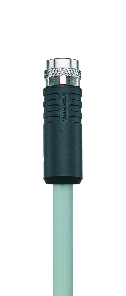 M8, Buchse, gerade, 8-polig, M8, Stecker, gerade, 8-polig, Sensor-/Aktorleitung