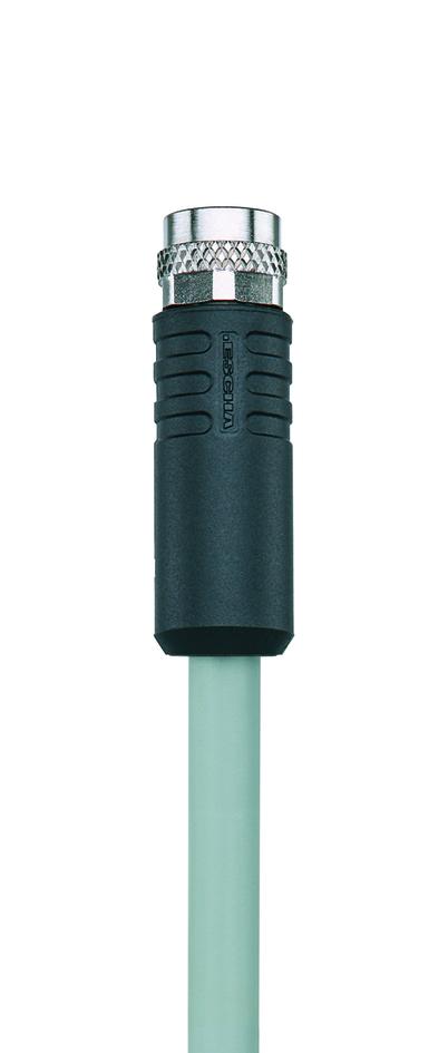 M8, female, straight, 8 poles, sensor-/actuator cable