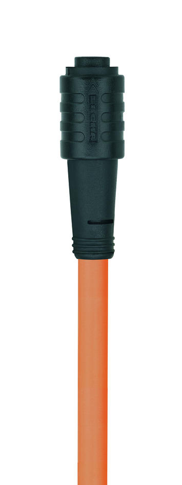 Ø8mm 快插, 母头, 直型, 4针脚, 带锁定机制, 传感器/执行器电缆