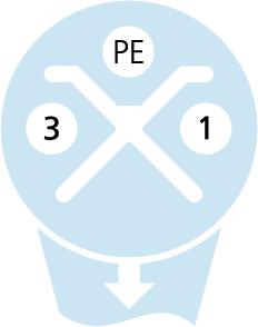 M12, 母头, 弯型, 2+PE, S-编码, 电源
