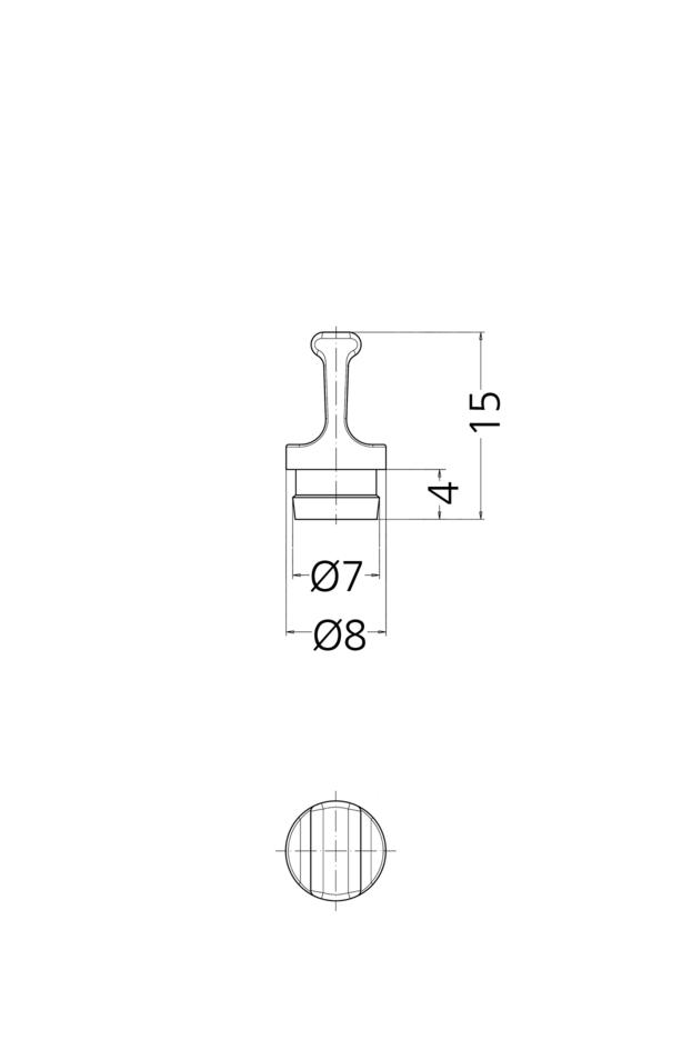 螺栓, Ø8mm 快插 母头, 黑, QTY 100