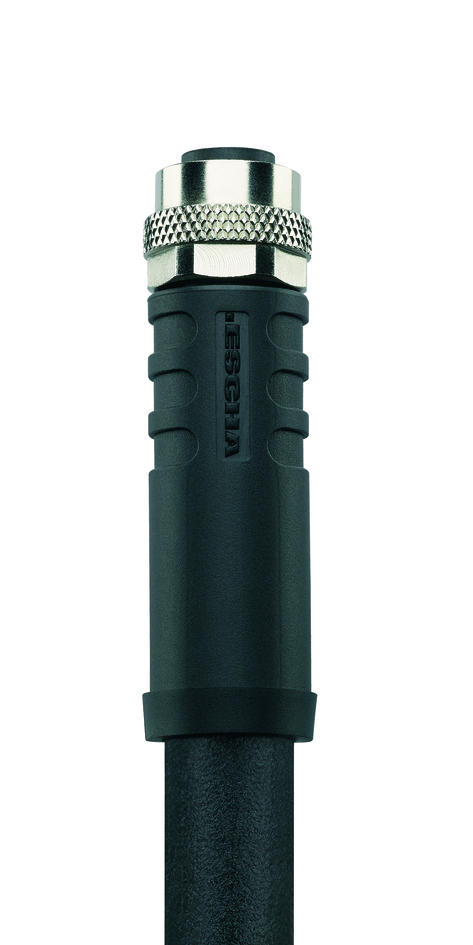 M12, Buchse, gerade, 4+PE, K-codiert, M12, Stecker, gerade, 4+PE, K-codiert, POWER