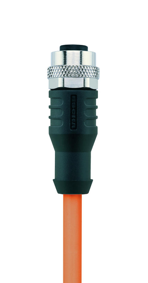 Y-splitter, M8, male, straight, 4 poles, with cable outlet, M12, female, straight, 3 poles, M12, female, straight, 3 poles