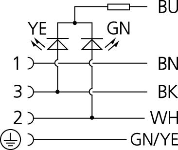阀连接器, 防护类型 A, 直型, 3+PE, 线芯连接, 传感器/执行器电缆