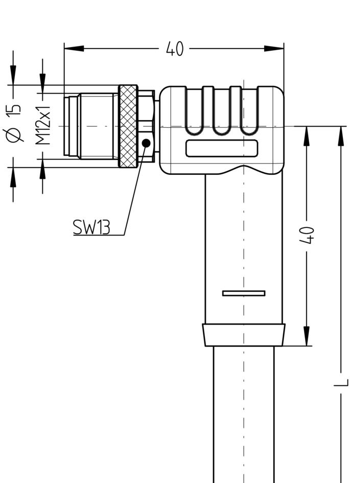 M12, male, angled, 3+PE, S-coded, rail approved