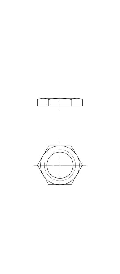 Spare nuts for receptacle, M8x0,5, A/F10