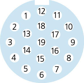 Konfektionierbar, M23, Buchse, gerade, 19-polig, Lötanschluss, 125V
