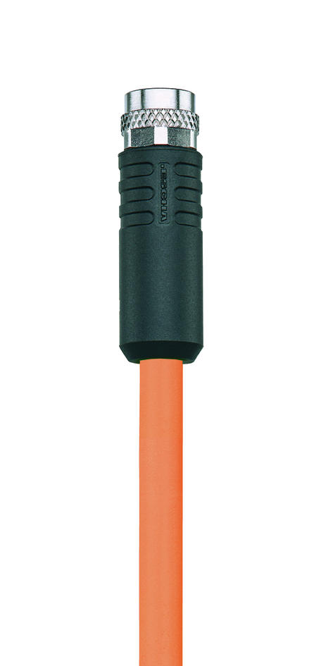 M8, female, straight, 4 poles, sensor-/actuator cable