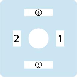 Ventilstecker, Bauform C, 2+PE gebrückt, mit LED, rail approved