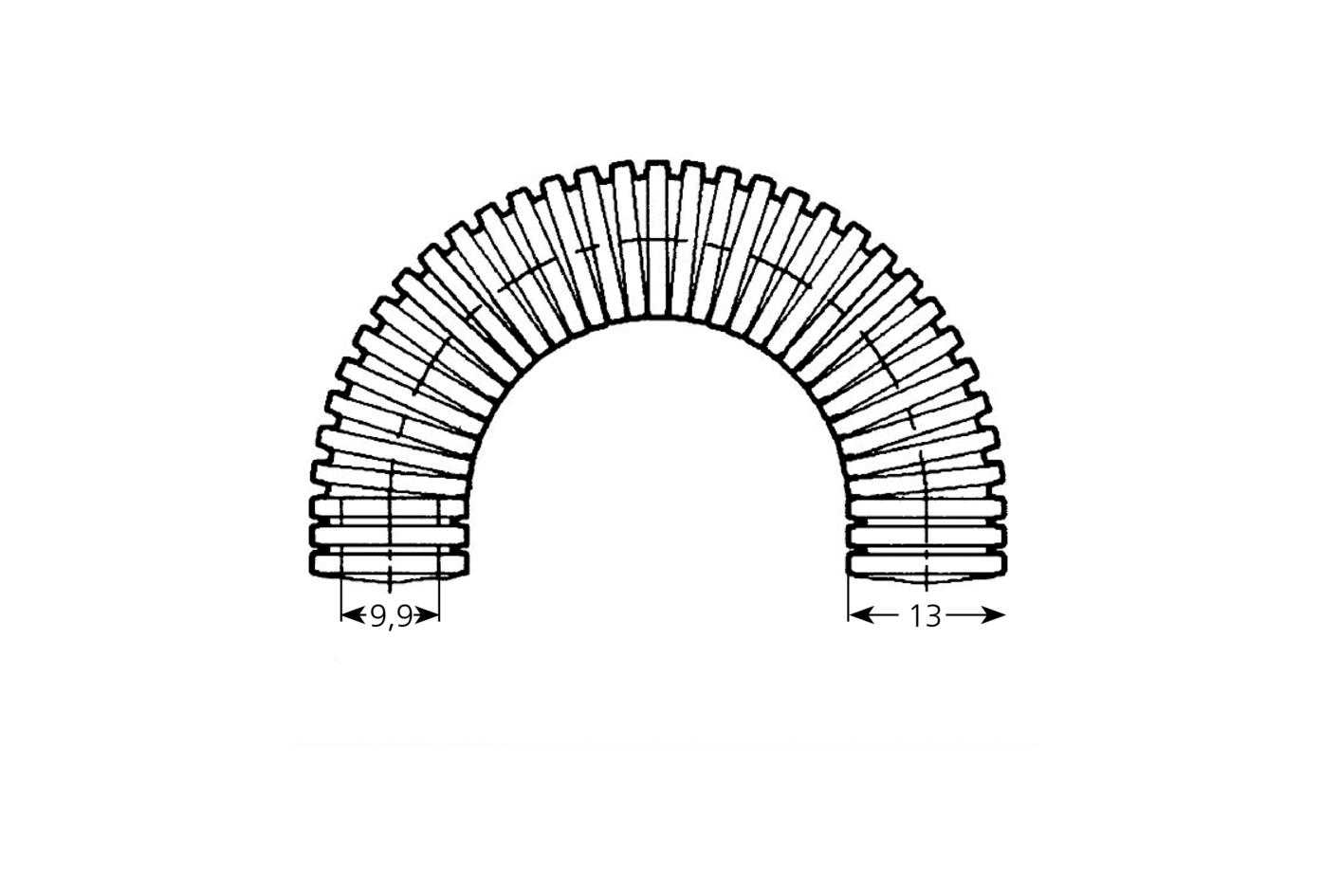 Protective hose, 9,9mm_x_13mm, black